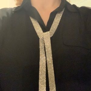 Lovisa Women Crystal Rhinestone Chain Tie